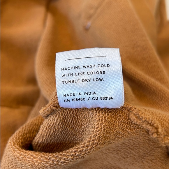 Pact Organic Cotton Hoodie Cropped Pullover Light Brown Womens XXL EUC - Picture 8 of 10